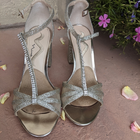 Bridal Block Heel Size 7.5 - Picture 2 of 5